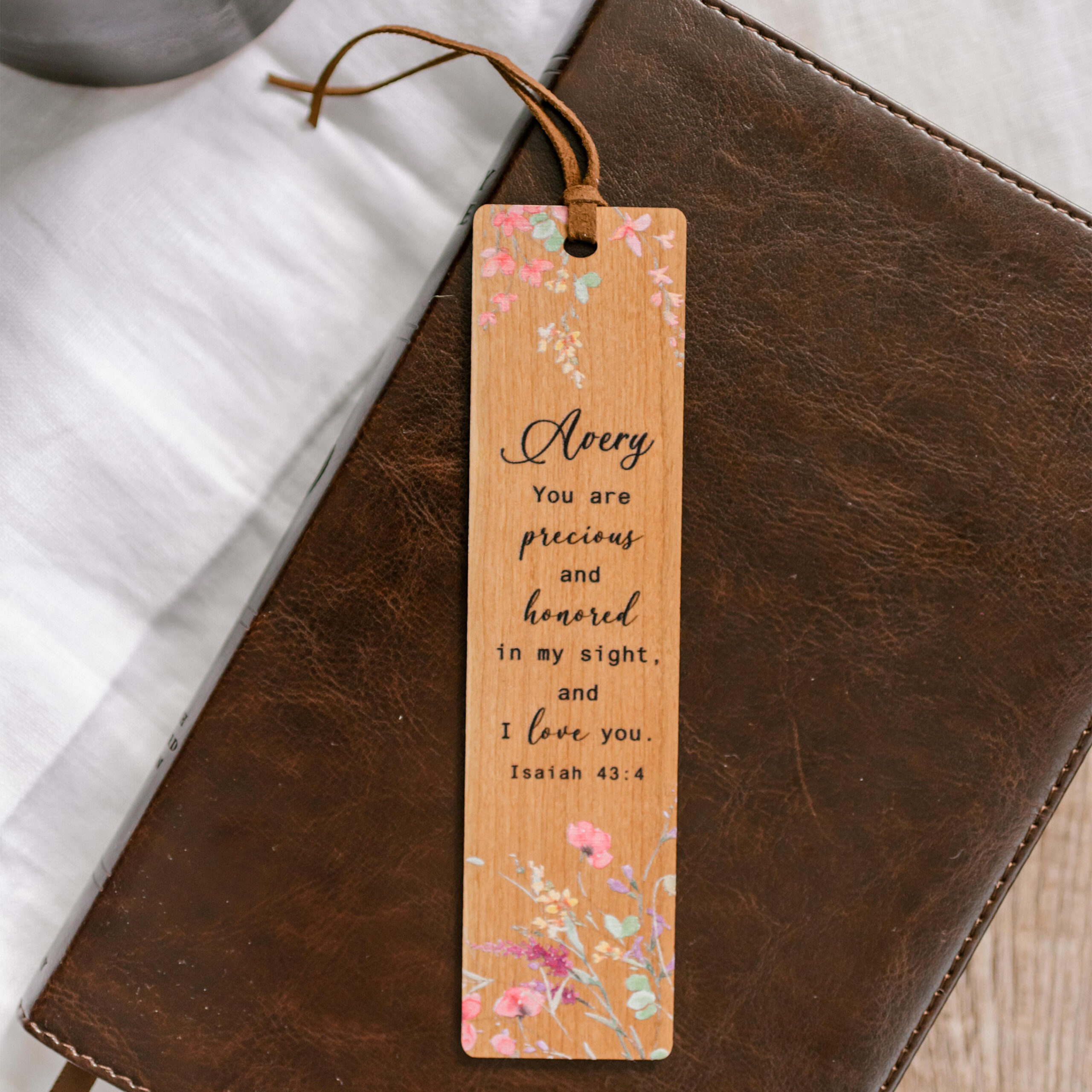 wildflower wood bookmark